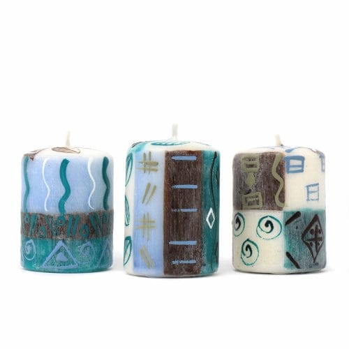 Hand-Painted Candles - Maji Set of 3