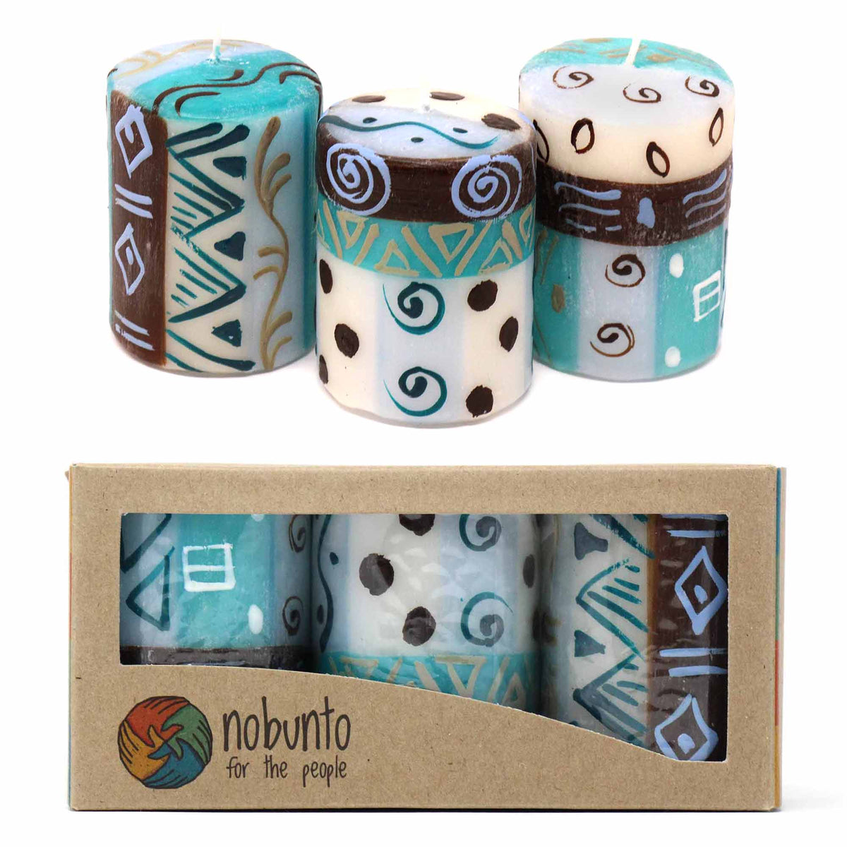 Hand-Painted Candles - Maji Set of 3