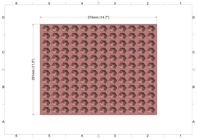 Icosahedron Silicone Mold with 144 Forms at 2.85mL