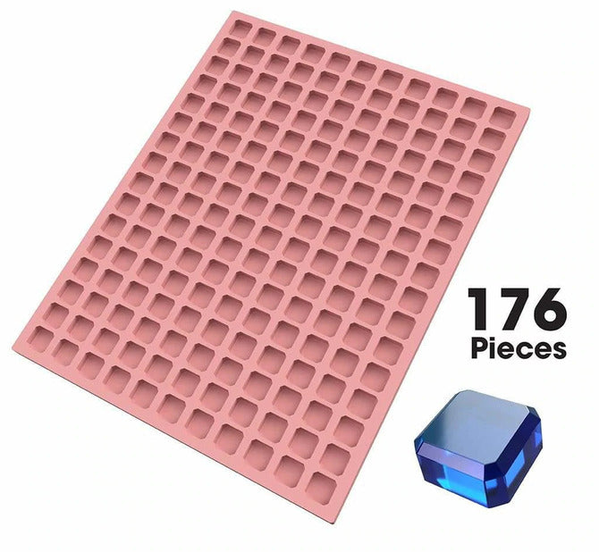 Square Gem Silicone Mold  with 176 Forms at 2.85mL