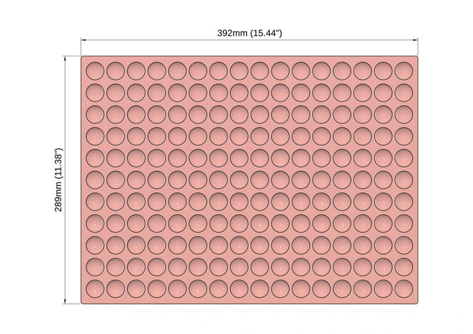 Gumdrop Dome Silicone Mold with 176 Forms at 2.15mL
