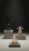 Hand-Blown Cocktail Glass with Angular Base