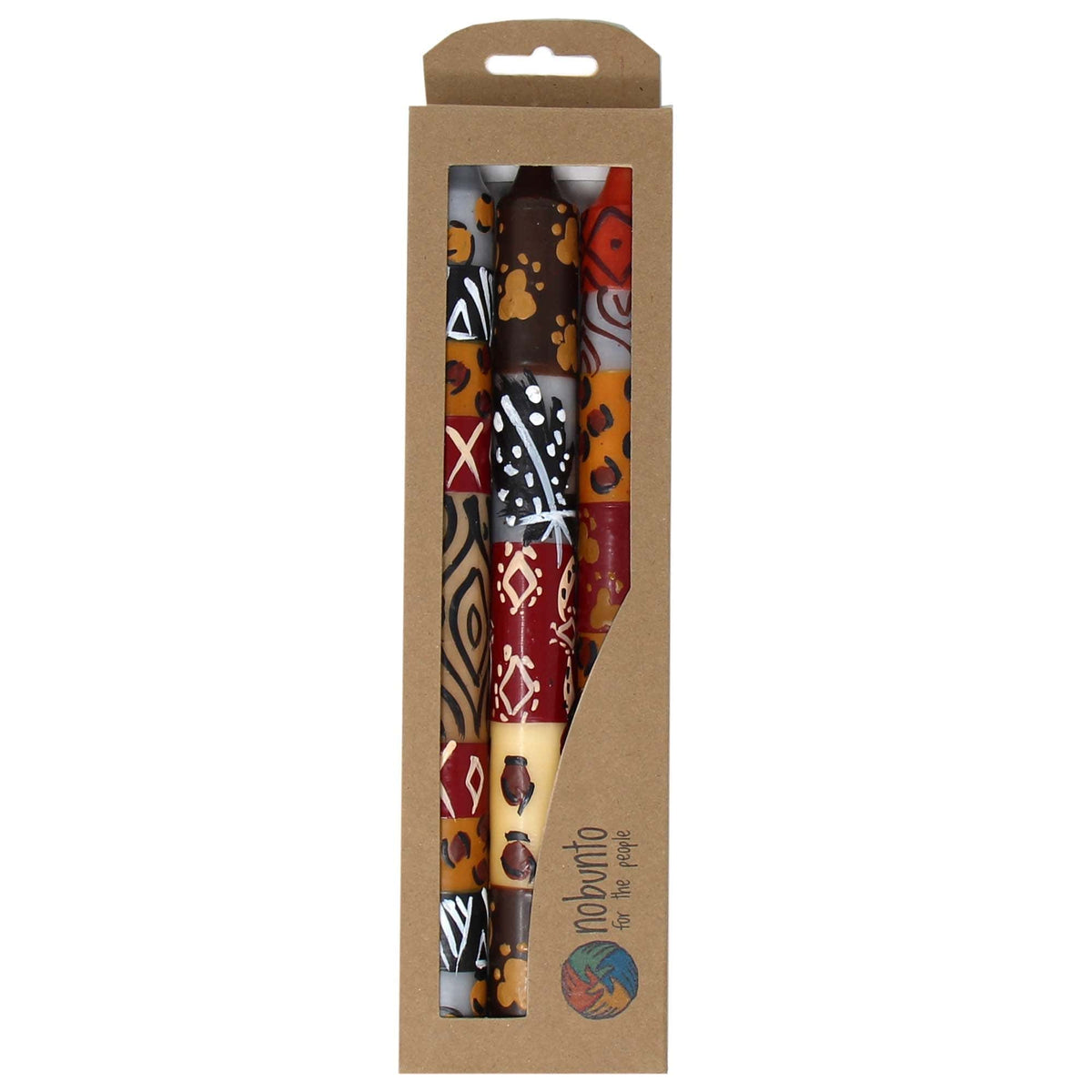 Tall Hand-Painted Candles - Uzima Set of 3