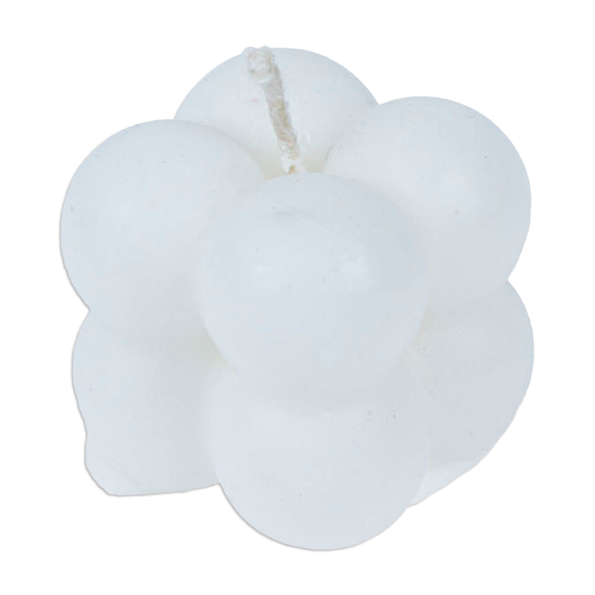 Minimalist Bubble-Shaped White Wax Candle from Mexico - Quiet Bubbles