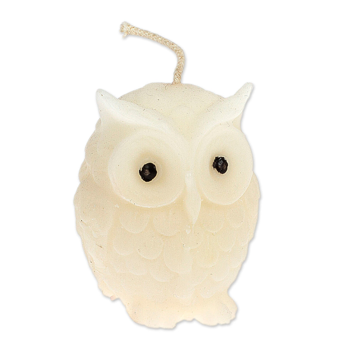Inspirational Ivory Paraffin Wax Owl Candle Made in Mexico - Heavenly Owl