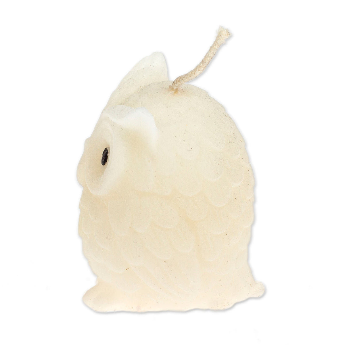 Inspirational Ivory Paraffin Wax Owl Candle Made in Mexico - Heavenly Owl