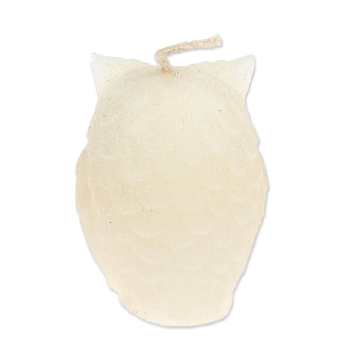 Inspirational Ivory Paraffin Wax Owl Candle Made in Mexico - Heavenly Owl