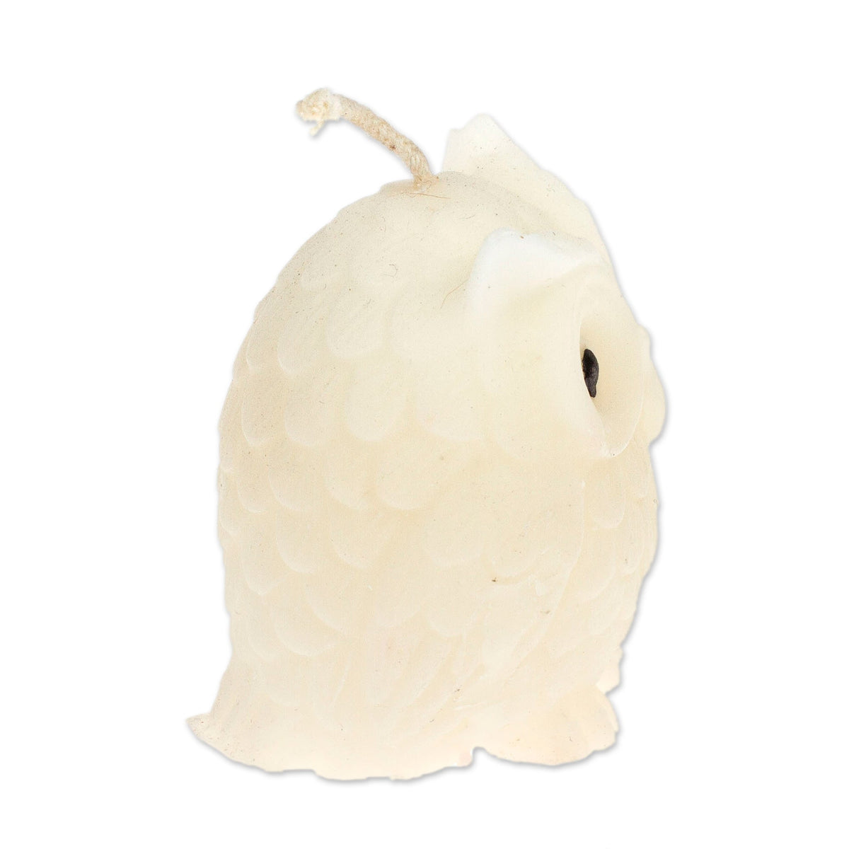Inspirational Ivory Paraffin Wax Owl Candle Made in Mexico - Heavenly Owl