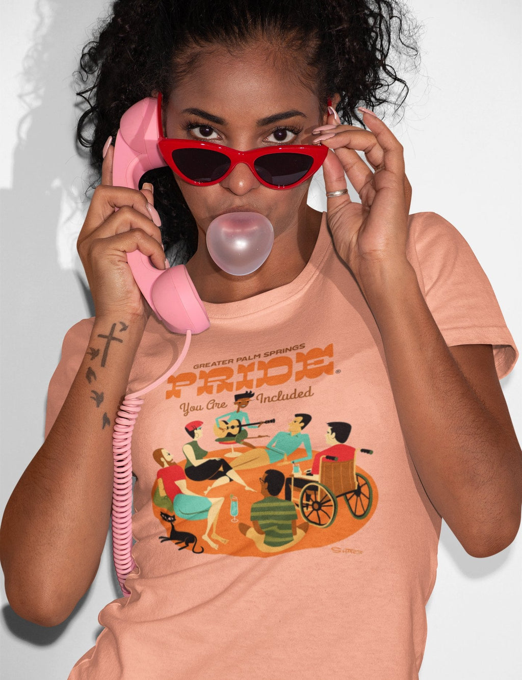 Palm Springs Pride Unisex T-shirt by Shag - Sunset