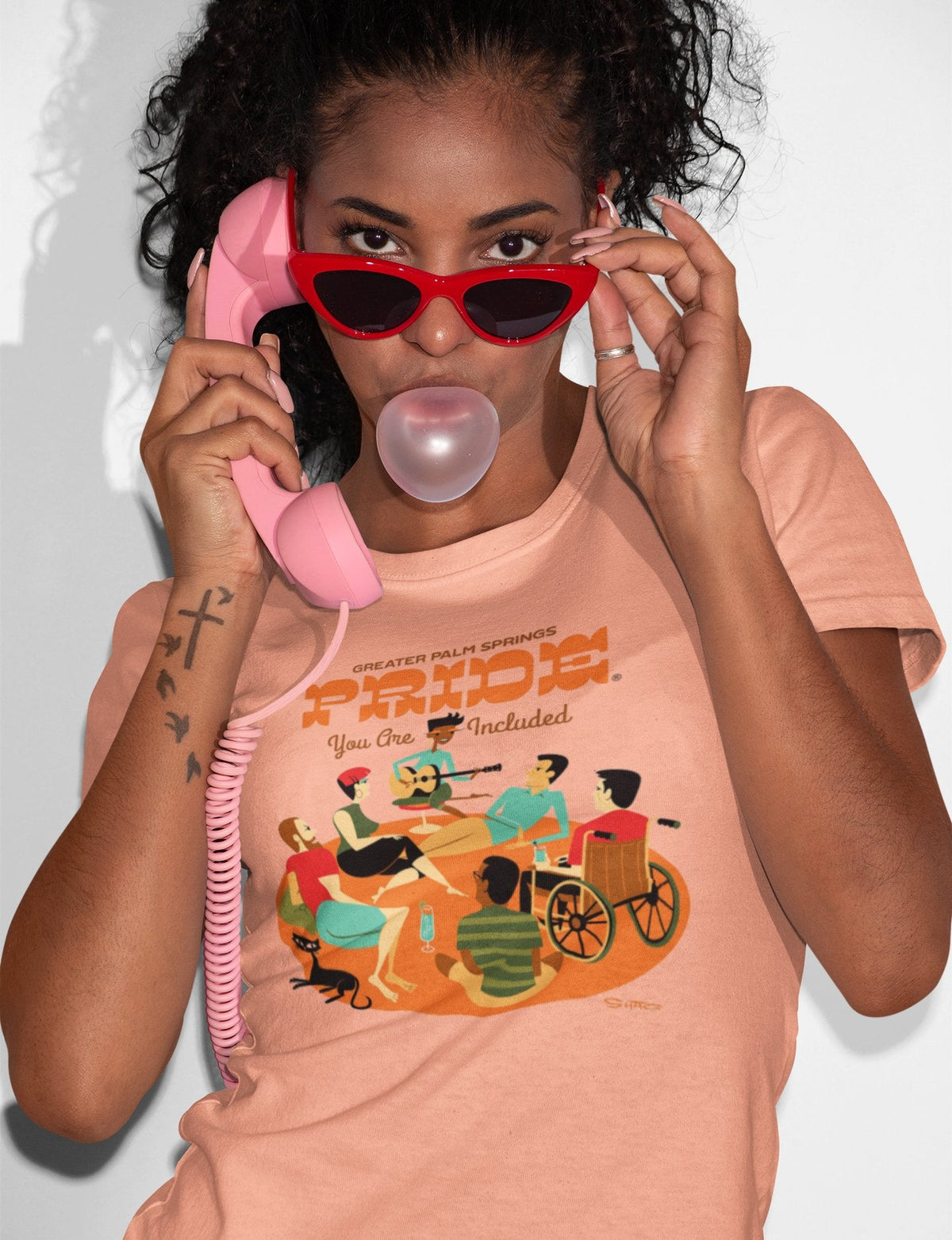 Palm Springs Pride Unisex T-shirt by Shag - Sunset