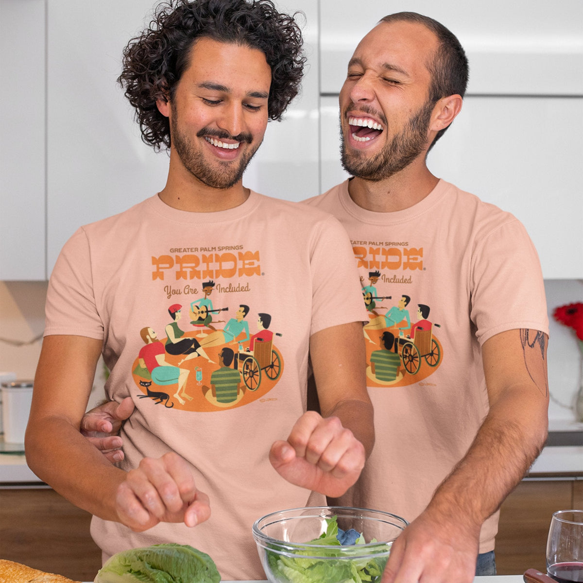 Palm Springs Pride Unisex T-shirt by Shag - Sunset
