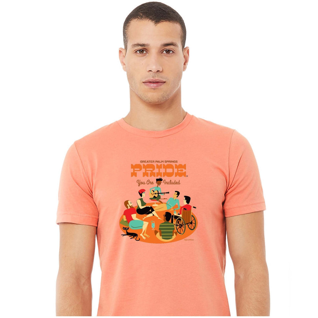 Palm Springs Pride Unisex T-shirt by Shag - Sunset